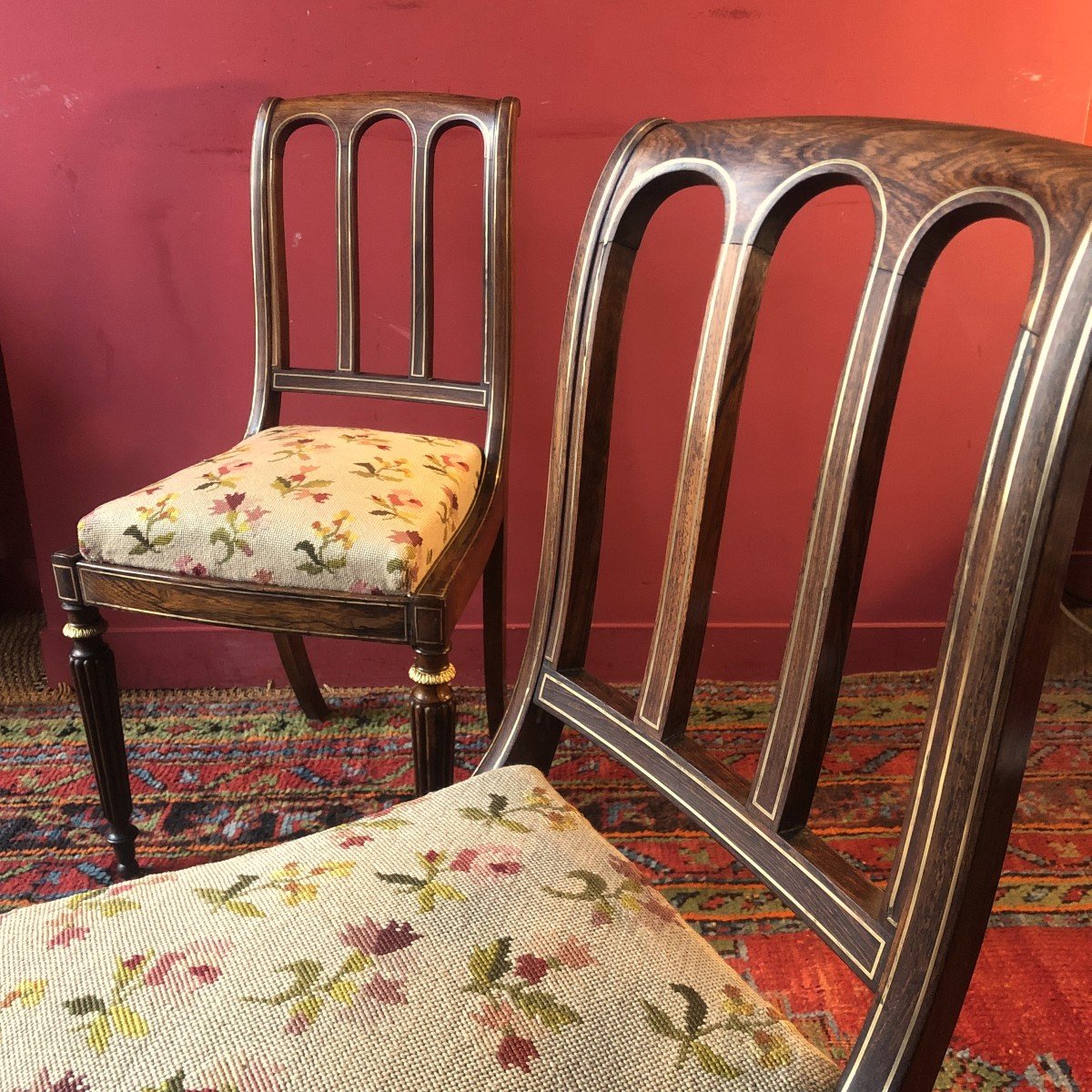 Paire De Chaises Estampillées Jeanselme, époque Charles X