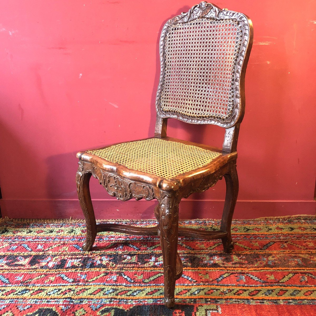 Rare Paire De Chaises En Arbalète, époque Régence-photo-3