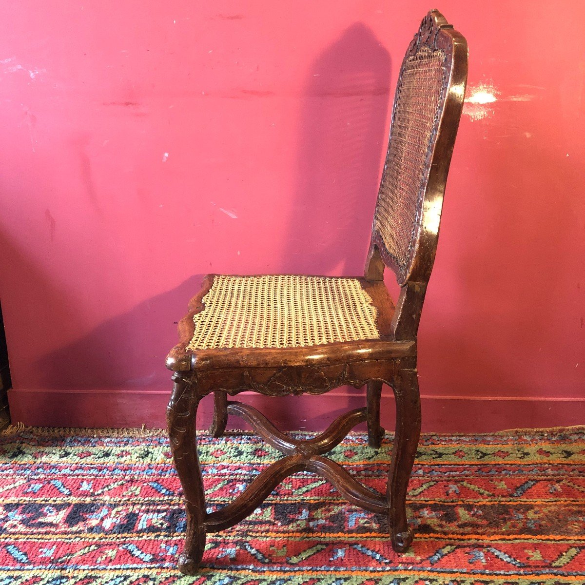 Rare Paire De Chaises En Arbalète, époque Régence-photo-4