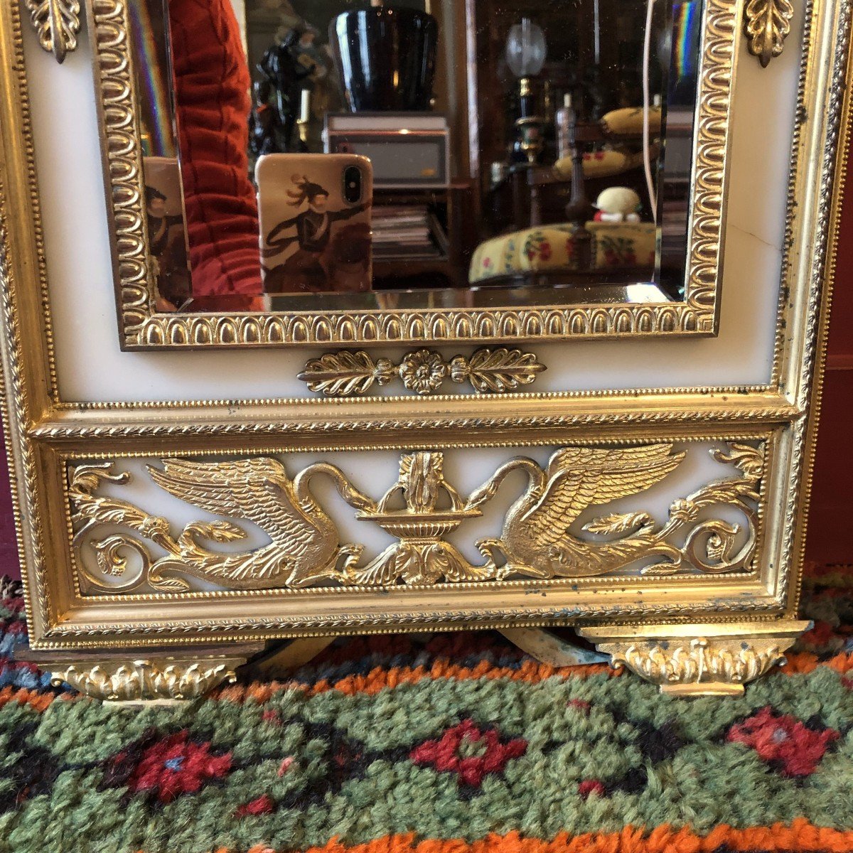 Empire Table Mirror, Late 19th Century-photo-2