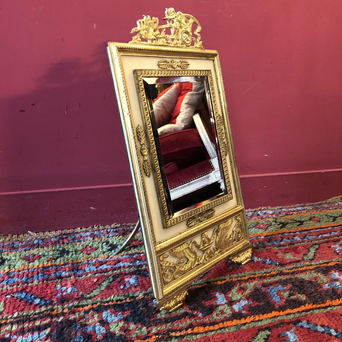 Empire Table Mirror, Late 19th Century-photo-6