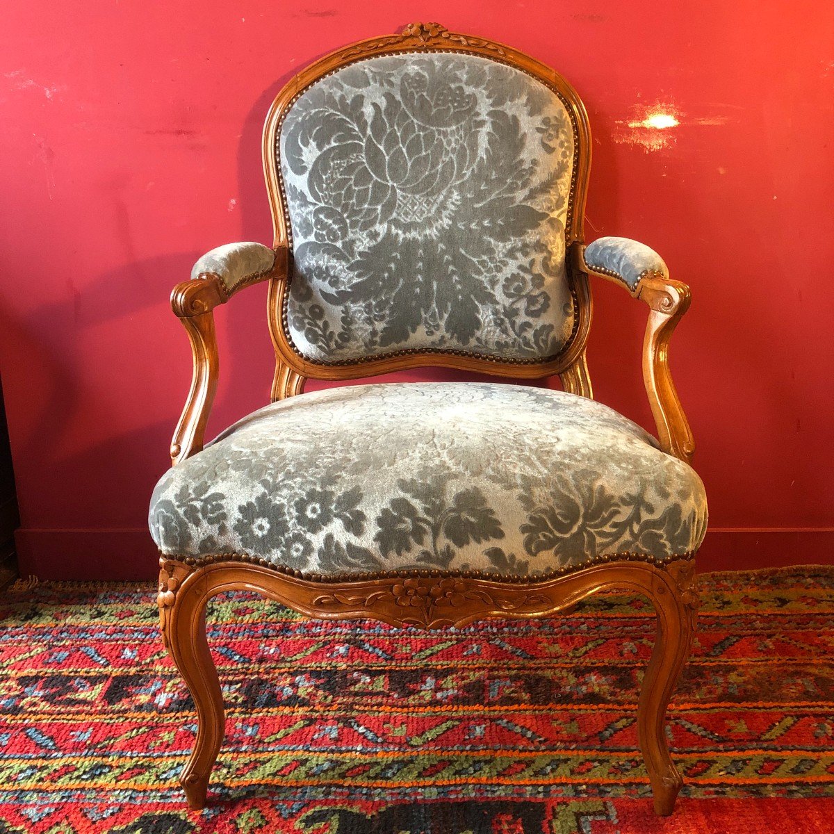 Fauteuil à La Reine, époque Louis XV-photo-2