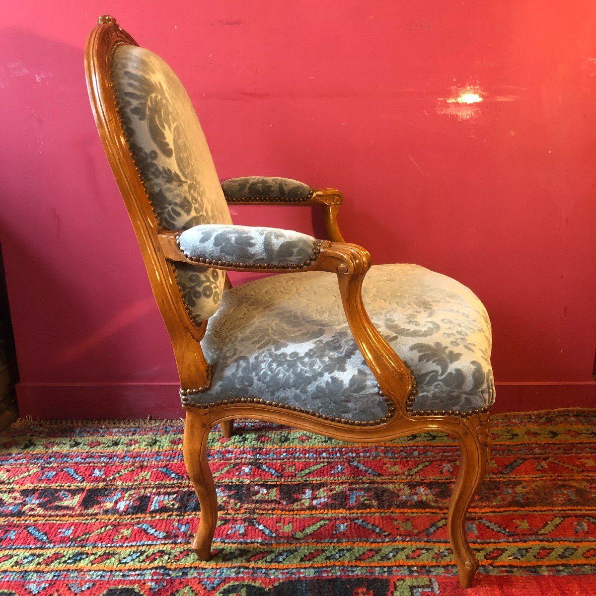 Fauteuil à La Reine, époque Louis XV-photo-4