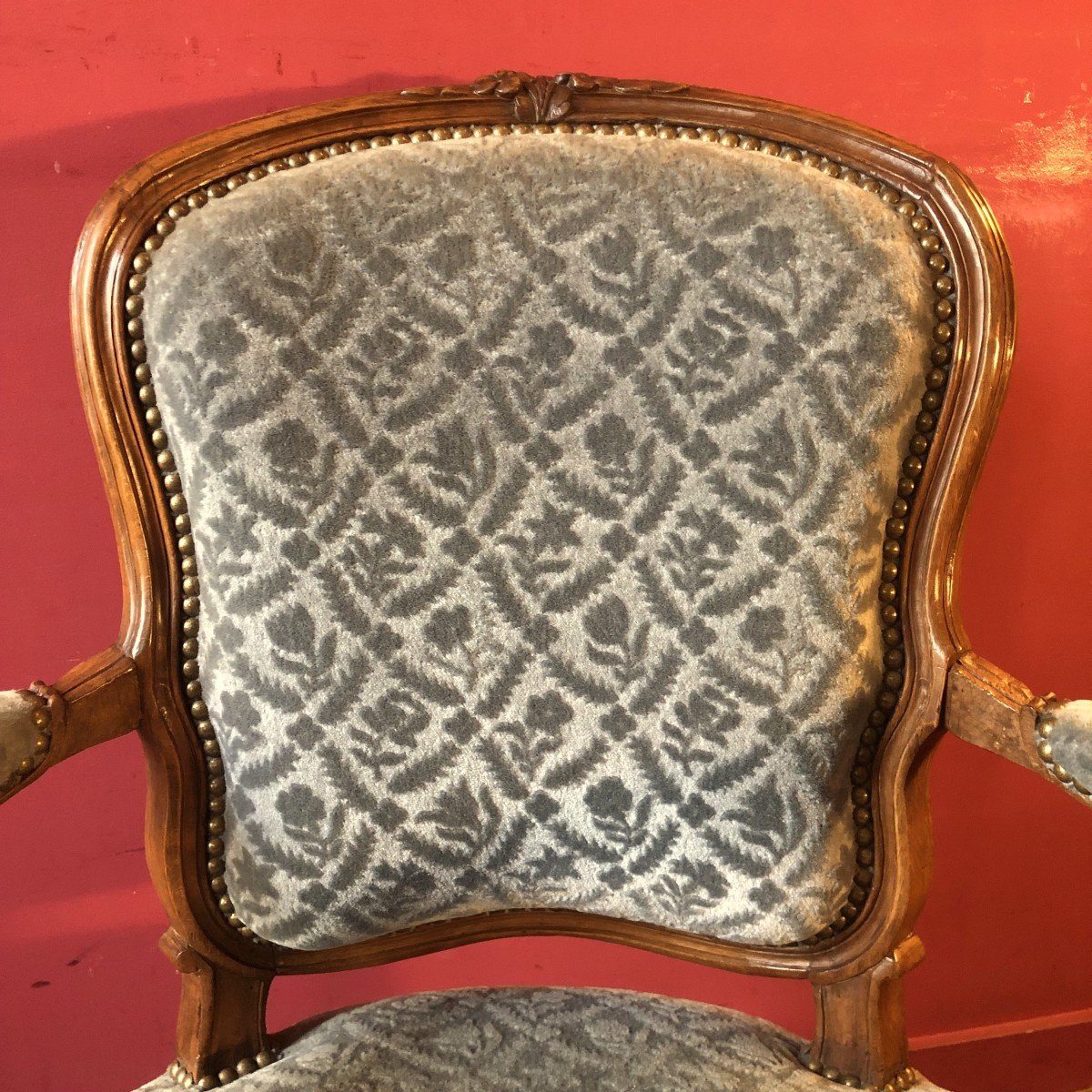 Cabriolet Armchair, Louis XV Period-photo-1