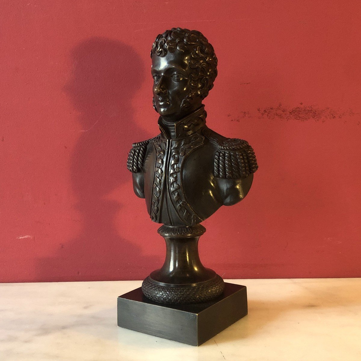 Bust Of A Young Officer, Charles X Period-photo-2