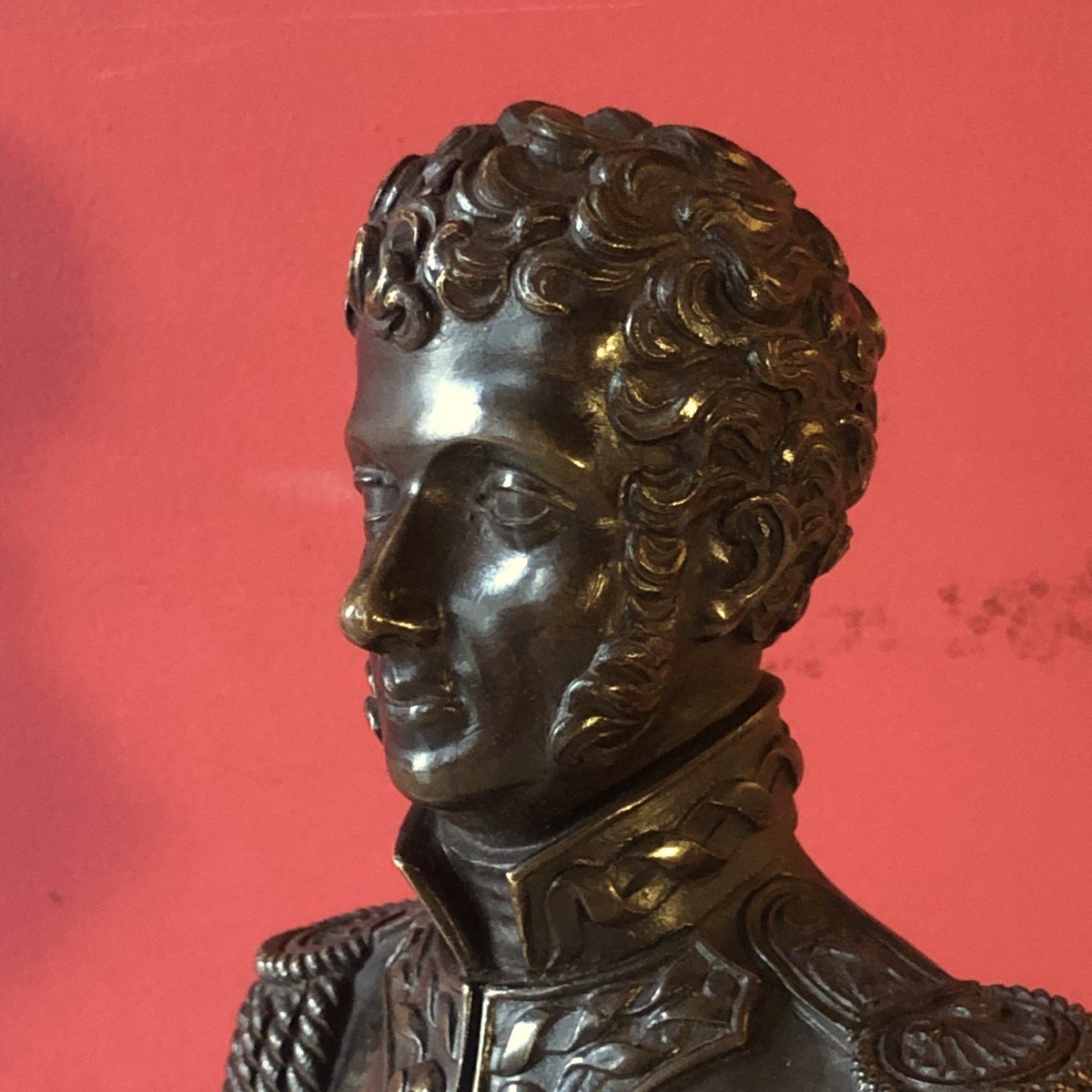 Bust Of A Young Officer, Charles X Period-photo-3