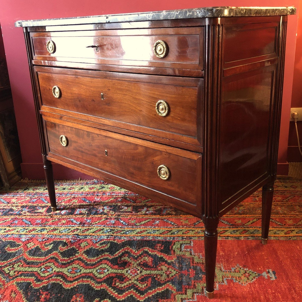 C. Mauter, Small Louis XVI Period Chest Of Drawers-photo-4