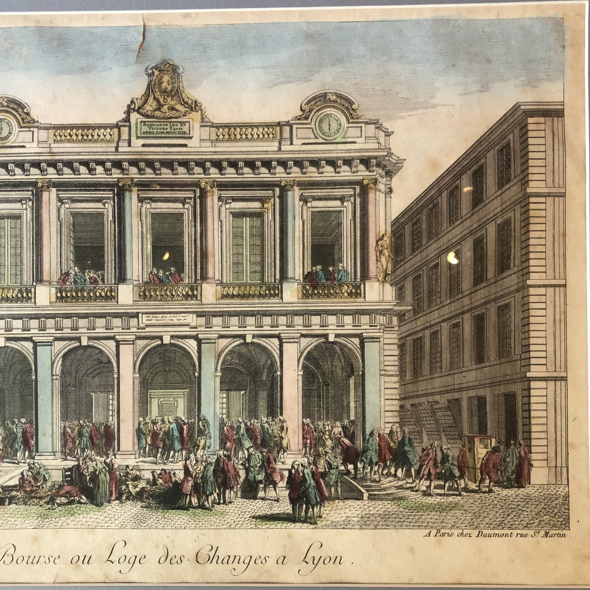 Two Optical Views, Lyon And Nancy, 18th Century-photo-1