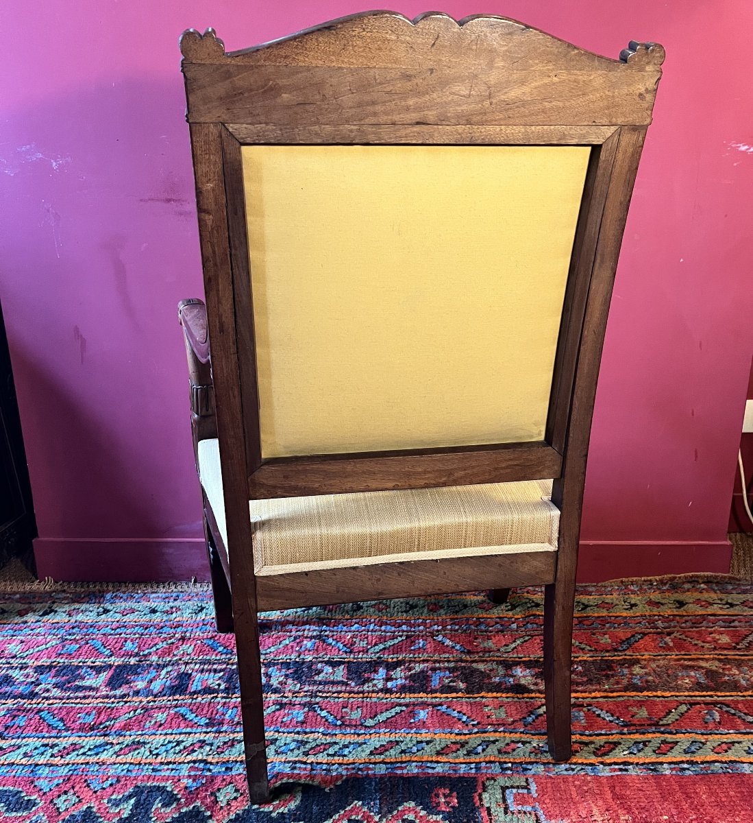 Pair Of Mahogany Armchairs, Charles X Period-photo-8