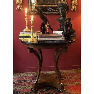 Early 19th Century Pedestal Table Attributed To Jj Chapuis