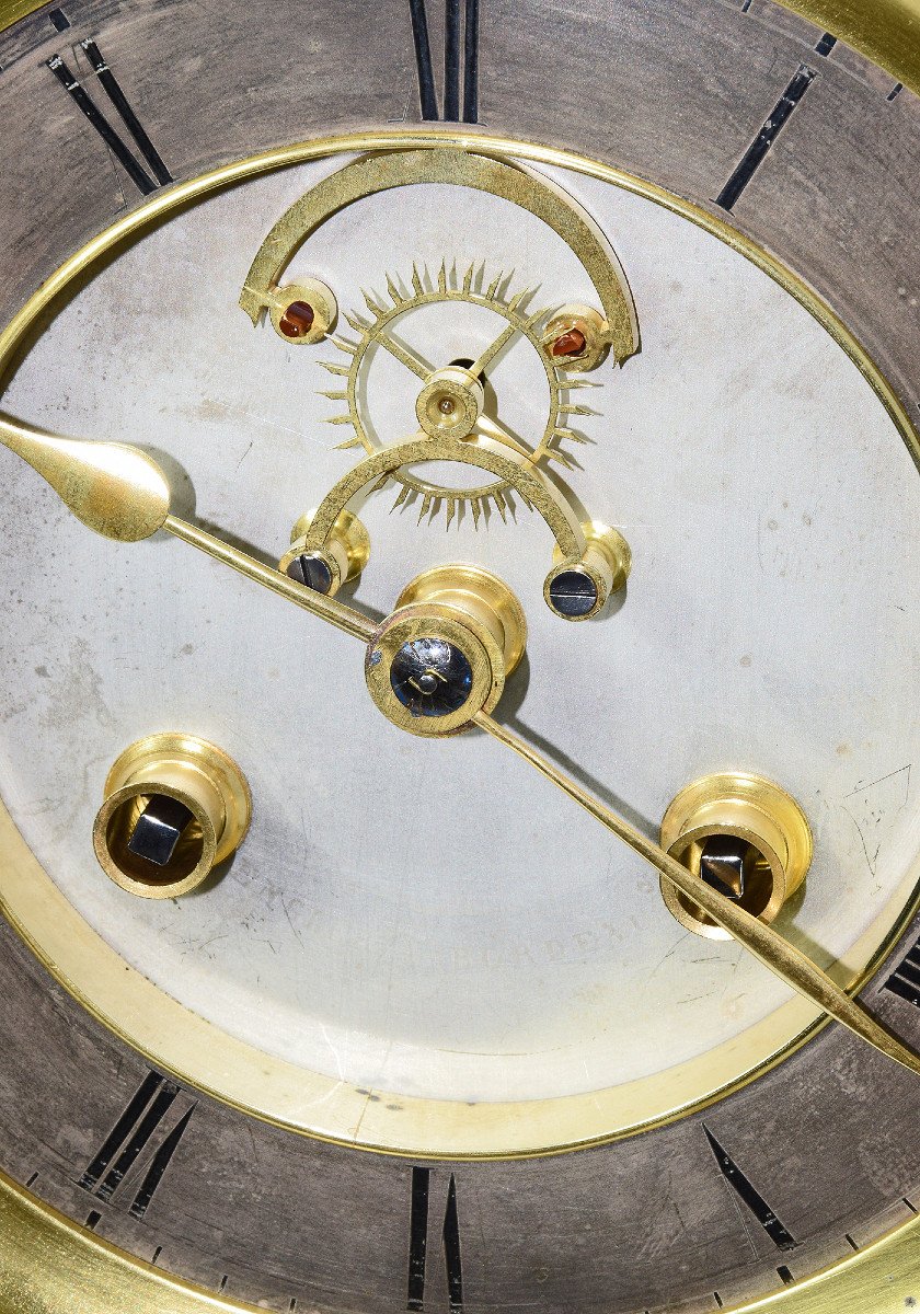 Clock With Glazing In Mahogany Signed Douillon 1840-photo-4