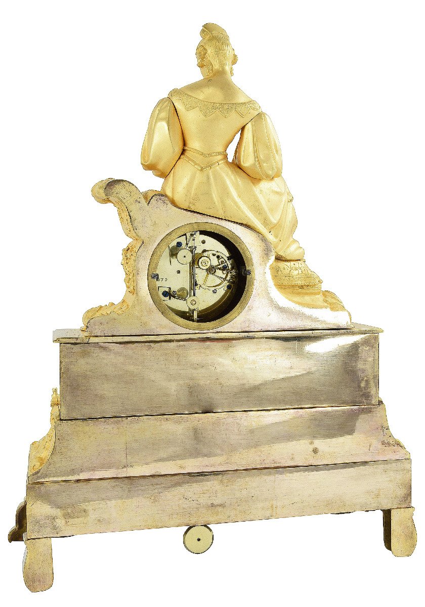 Clock "young Elegant Woman With A Fan" Richond-photo-7