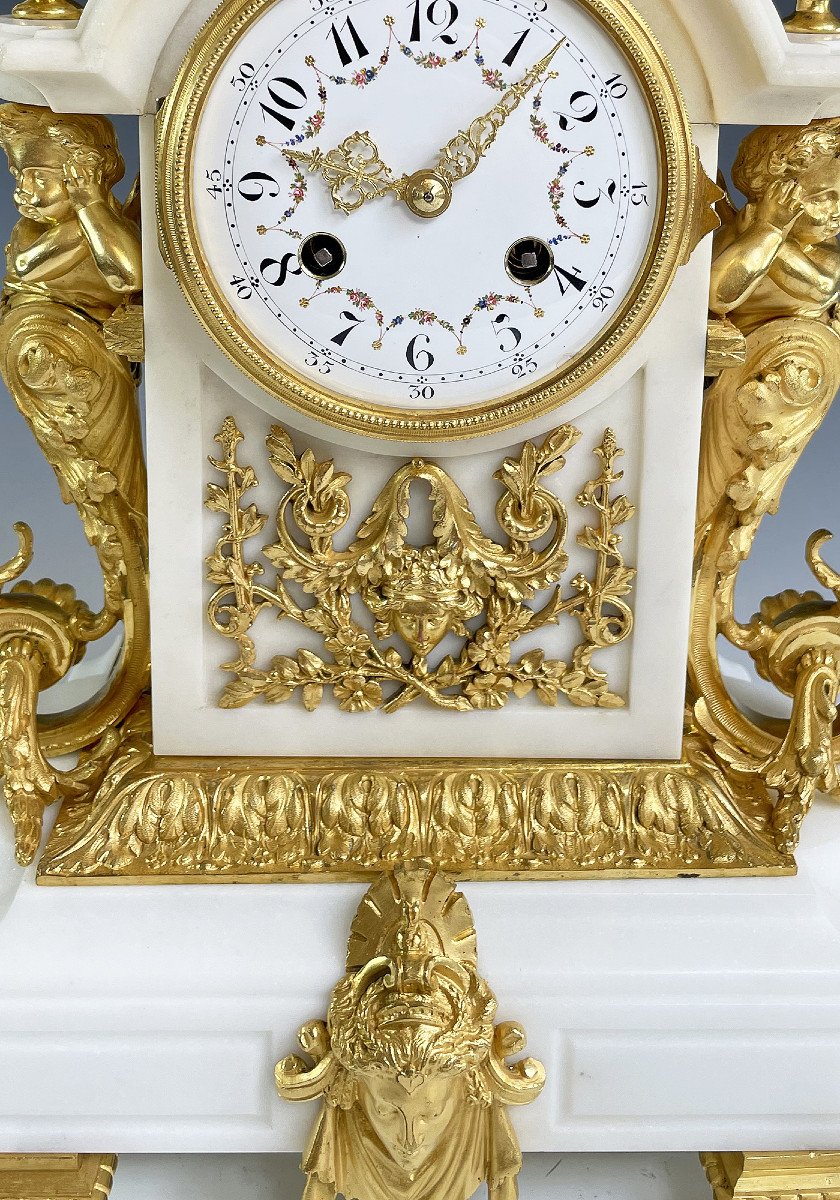 Clock With Cherubs Gilded Bronze Napoléon III-photo-1