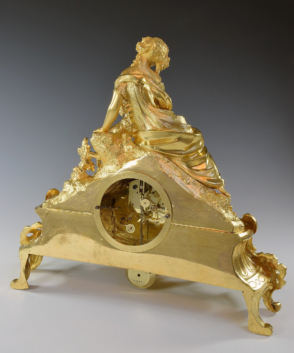 Clock Gilded Bronze Watchmaker : Farret / Bronzier H.picard-photo-3