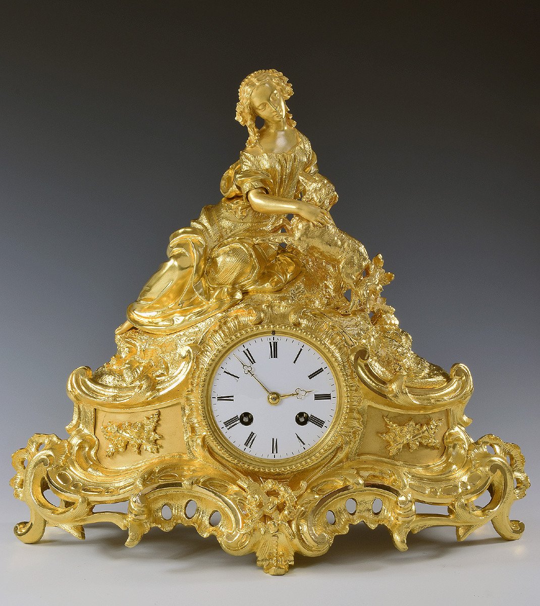 Clock Gilded Bronze Watchmaker : Farret / Bronzier H.picard