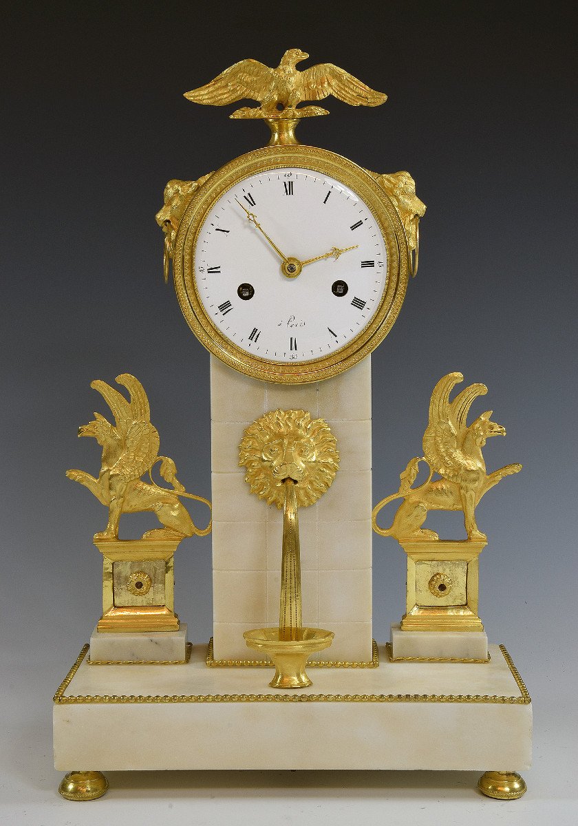 Empire Period "fountain" Clock-photo-2