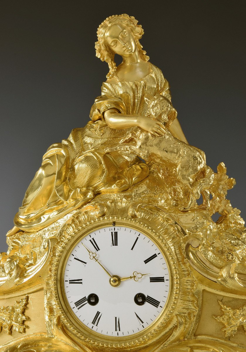 Clock Gilded Bronze Watchmaker : Farret / Bronzier H.picard-photo-3