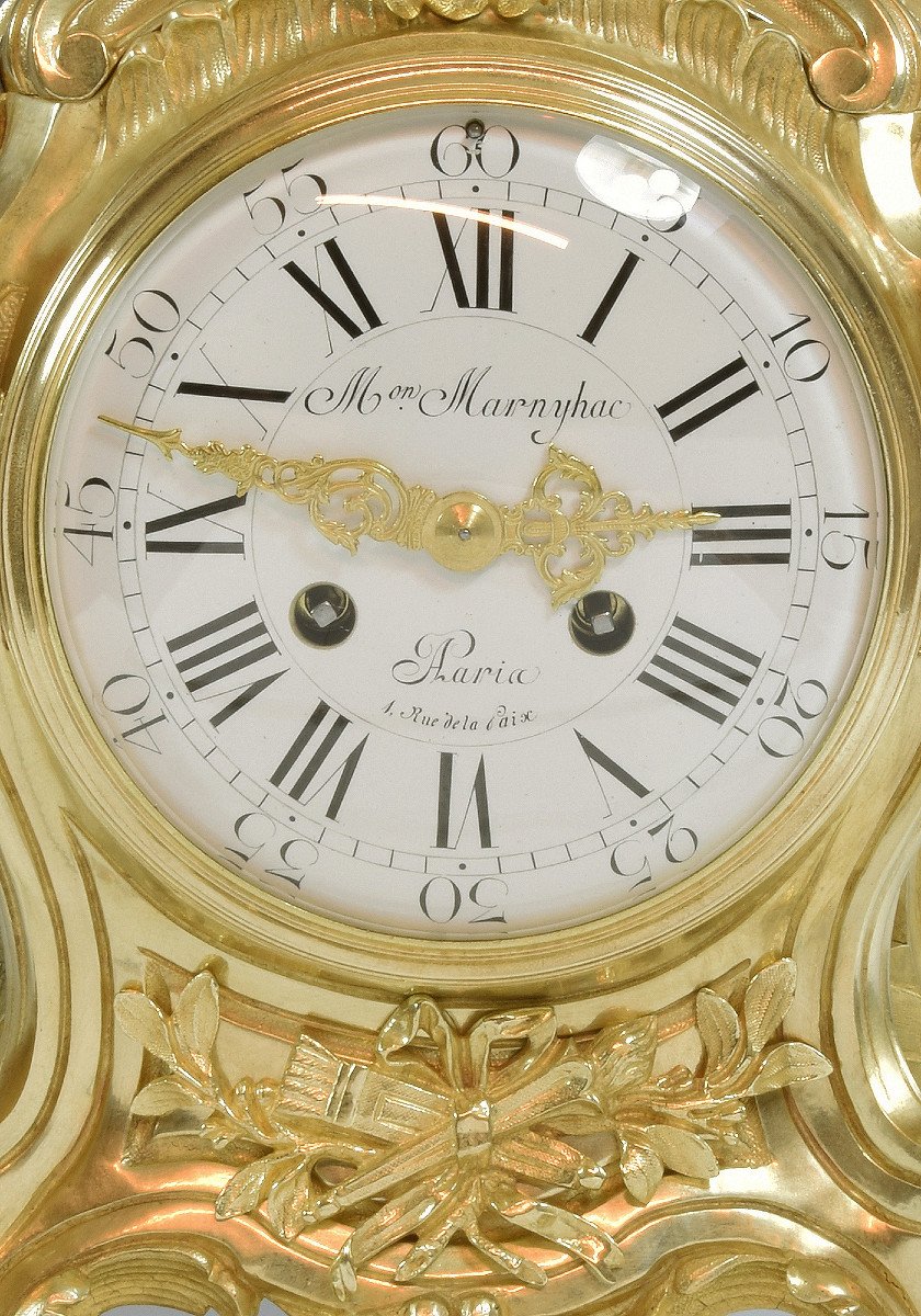 Clock Gilt Bronze Louis XV Dumoulinneuf-photo-1