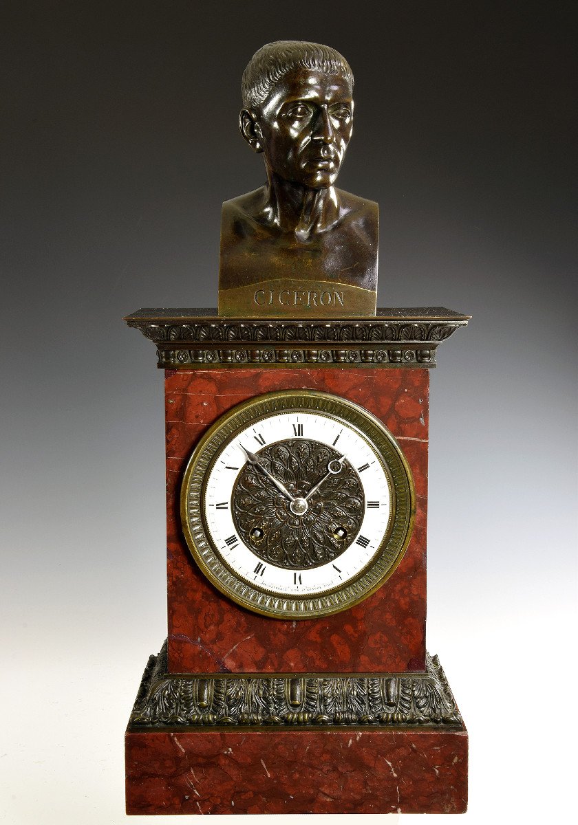 Clock Effigy Ciceron  Watchmaker Grandperrin 1820