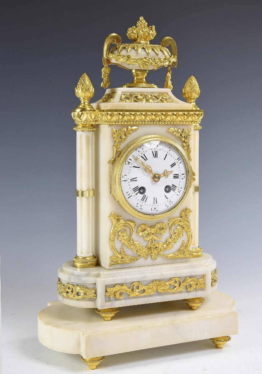 Clock In Marble And Gilded Bronze Watchmaker : Etienne Maxant-photo-2