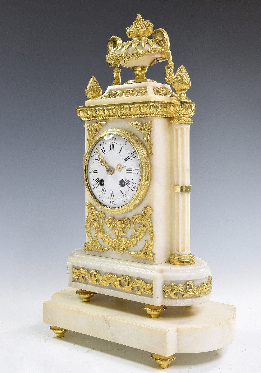 Clock In Marble And Gilded Bronze Watchmaker : Etienne Maxant-photo-3