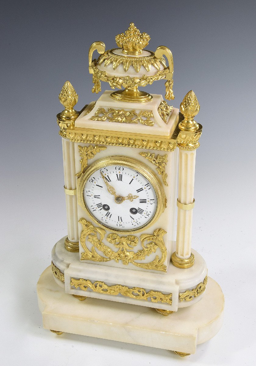 Clock In Marble And Gilded Bronze Watchmaker : Etienne Maxant-photo-4