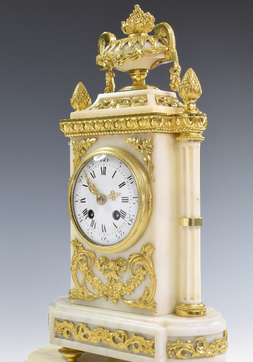 Clock In Marble And Gilded Bronze Watchmaker : Etienne Maxant-photo-2