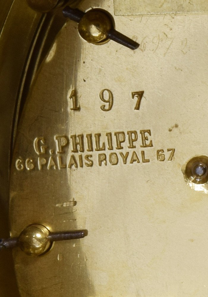 Clock "lion Head" In Gilt Bronze Néo-classique Palais Royal-photo-5