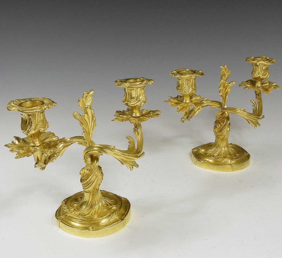 Candlestick Gilt Bronze Louis XV XIXème-photo-1