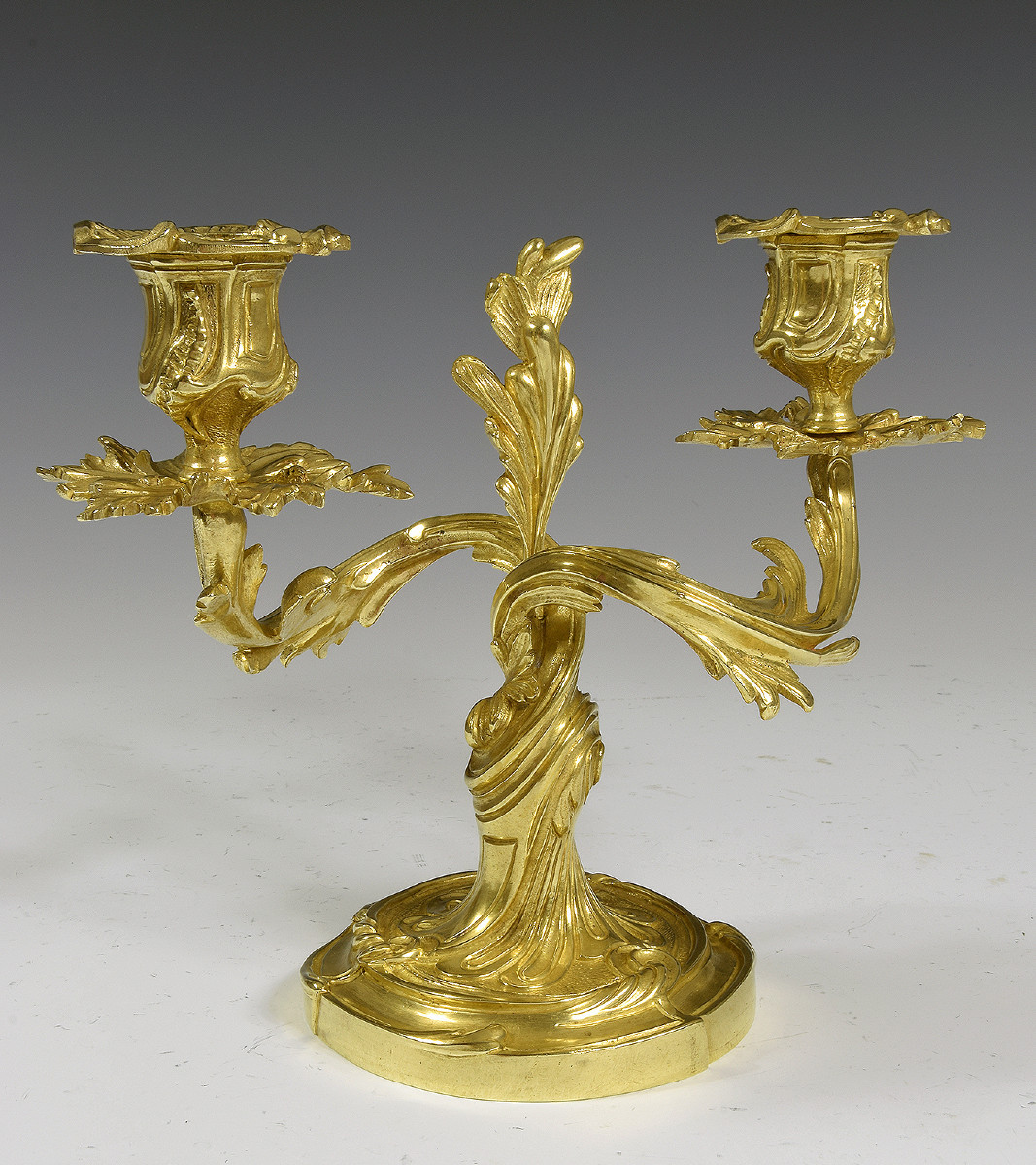 Candlestick Gilt Bronze Louis XV XIXème