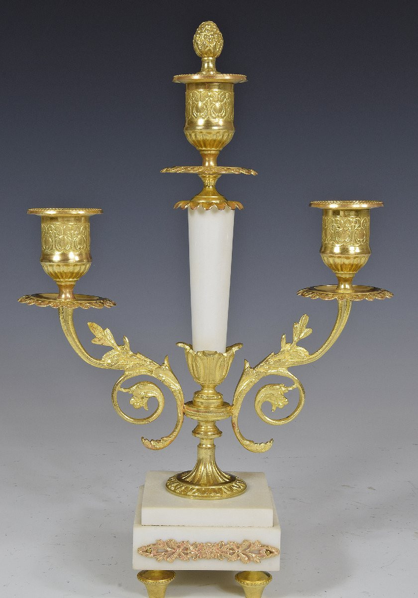 Candlesticks Style Louis XVI Era Napoléon III-photo-3