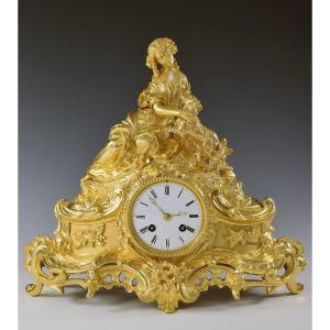 Clock Gilded Bronze Watchmaker : Farret / Bronzier H.picard