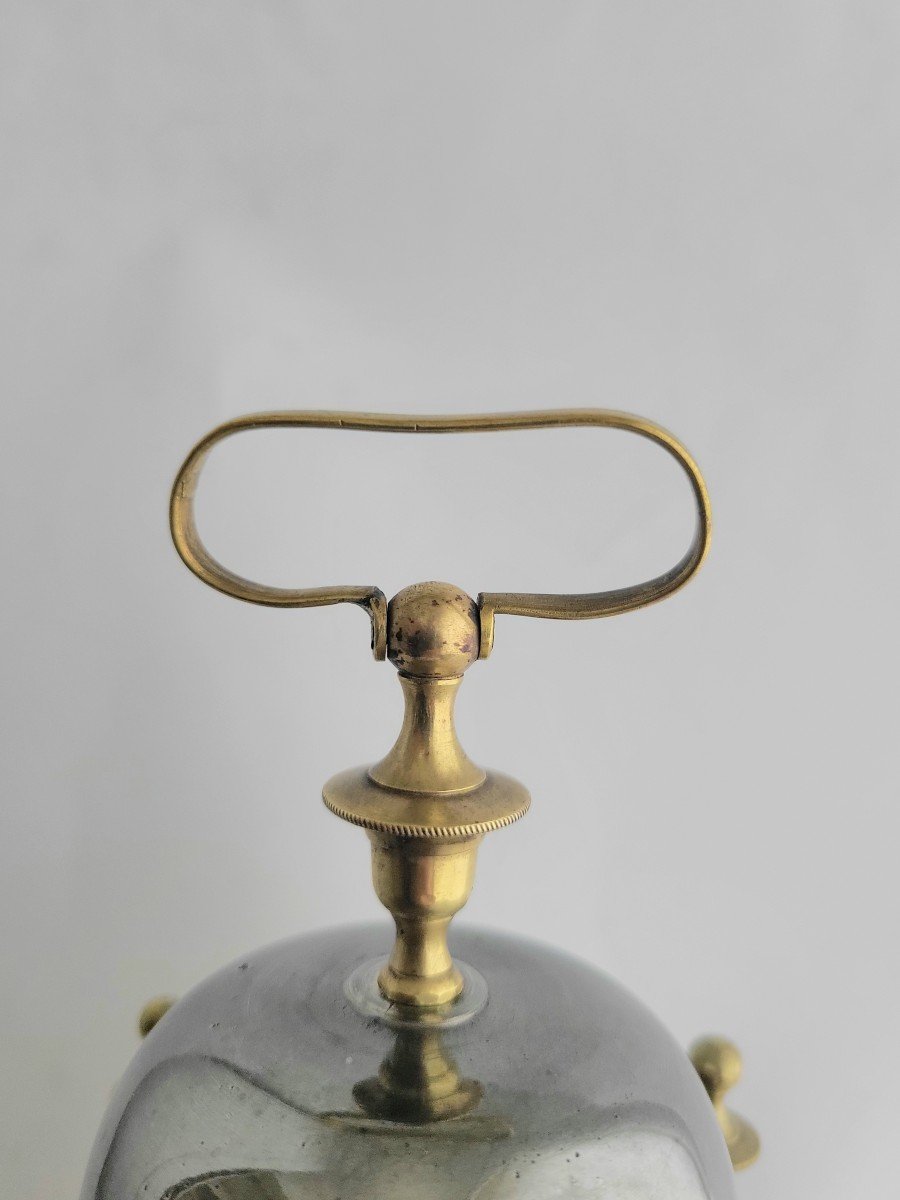Pendule Capucine dite pendulette d'officier En Laiton  époque empire/Restauration-photo-5