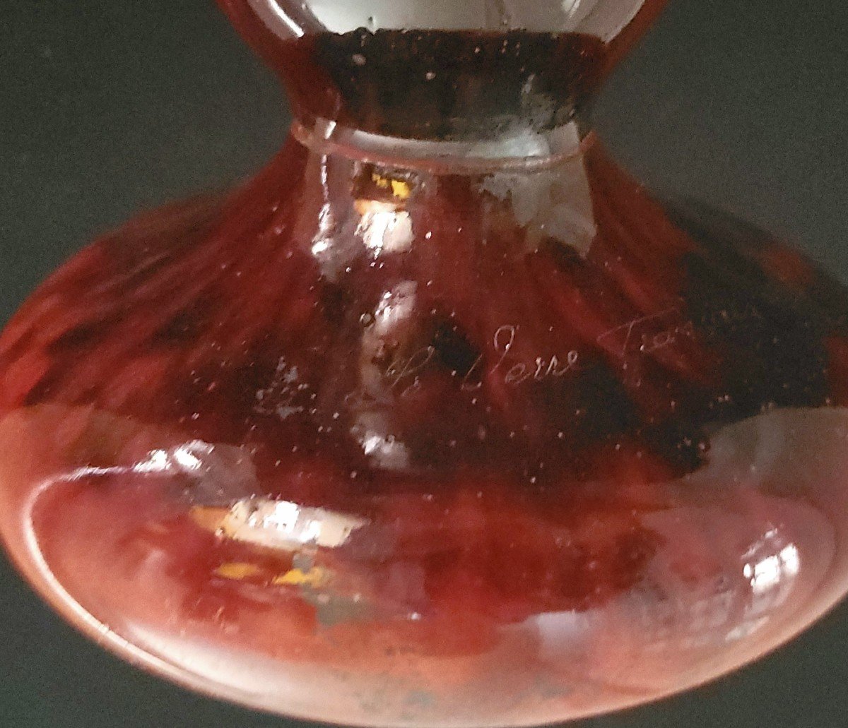 Charles Schneider :  Grand Vase   Modèle " Campanules"   Signée Le Verre Français 1922/1925-photo-7