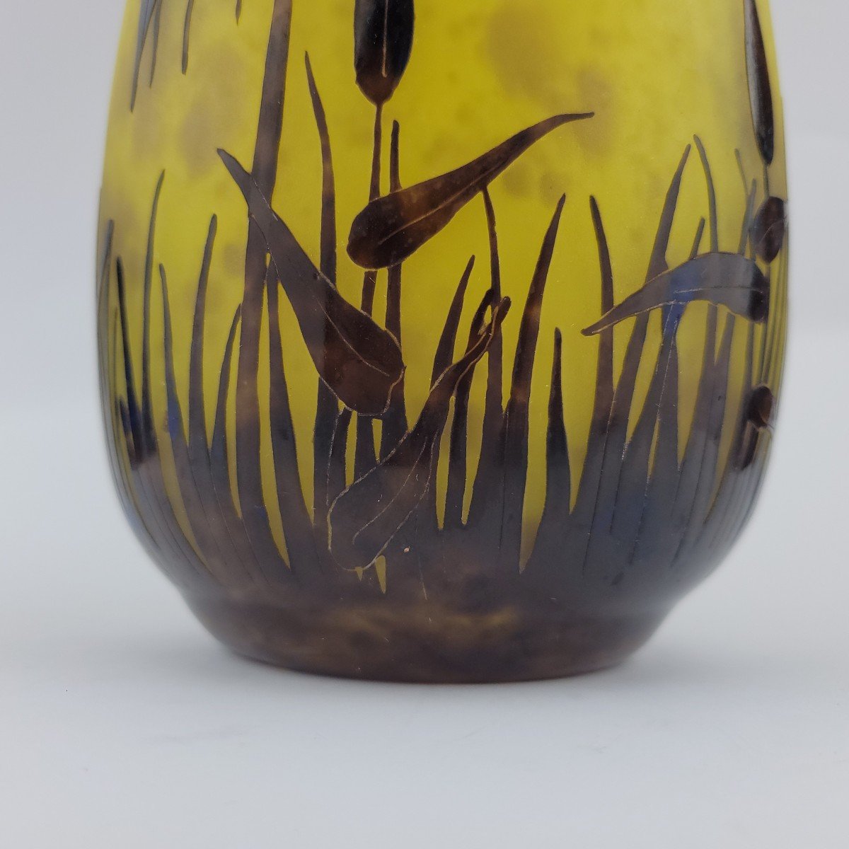 Schneider : Vase "halbrans " Décor De Canard Sauvages Signé "le Verre Français " 1924 - 1927-photo-2