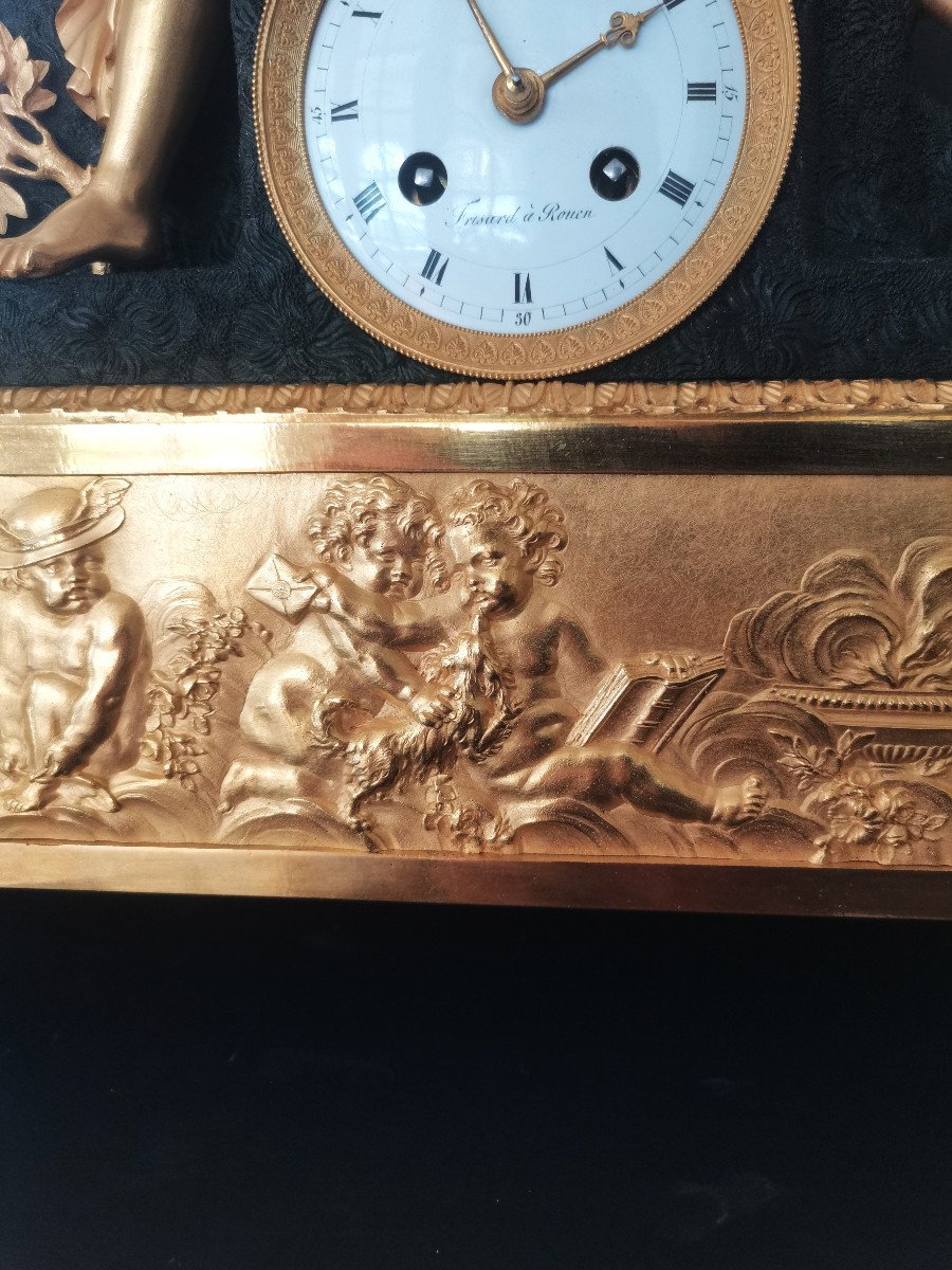 Early 19th Century Clock "the Nourishing Sea" Or Hope Nourishing Love" Reiche Model-photo-1