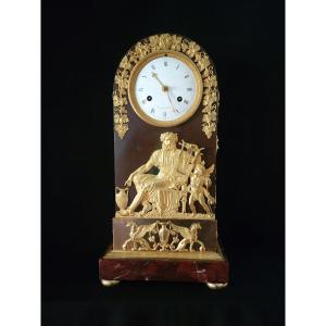 Terminal Clock Representative Anacreon Attributed To C. Galle Empire Period 