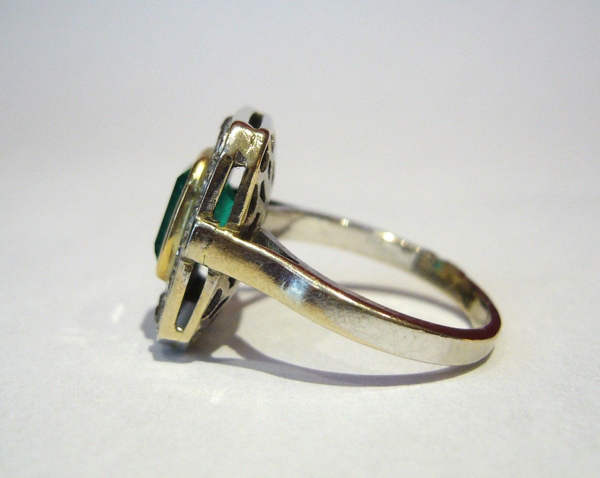 Art Deco Ring Set With An Emerald-photo-3