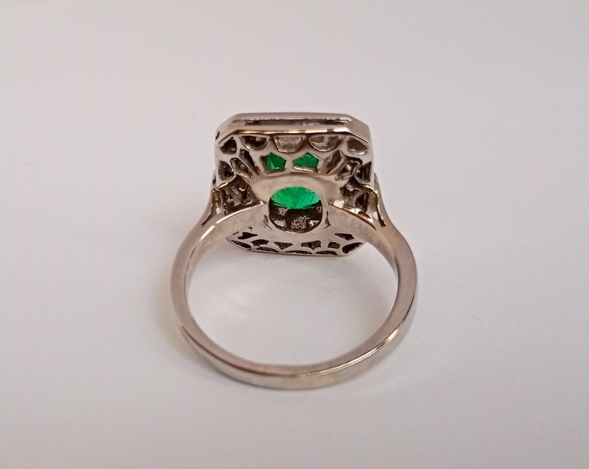 Art Deco Ring Set With An Emerald-photo-3