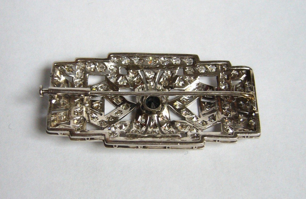 Platinum And Diamond Art Deco Brooch-photo-3