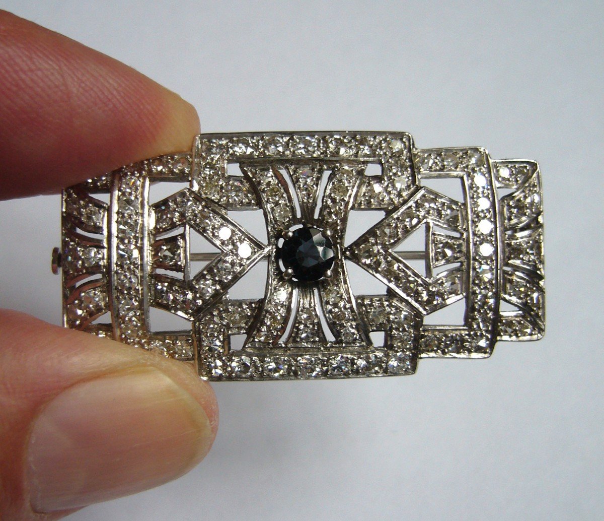 Platinum And Diamond Art Deco Brooch