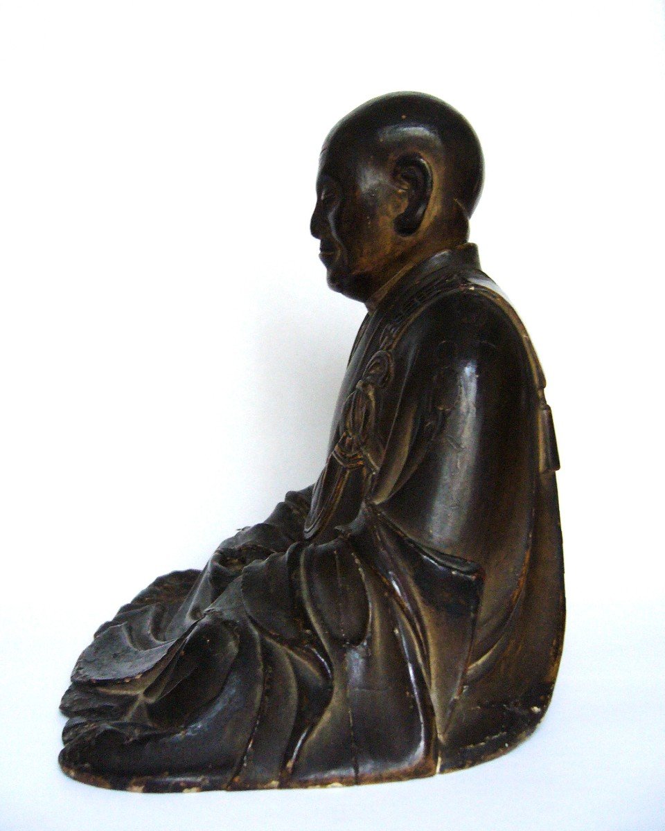 Statuette Of A Zen Master, Japan -photo-4