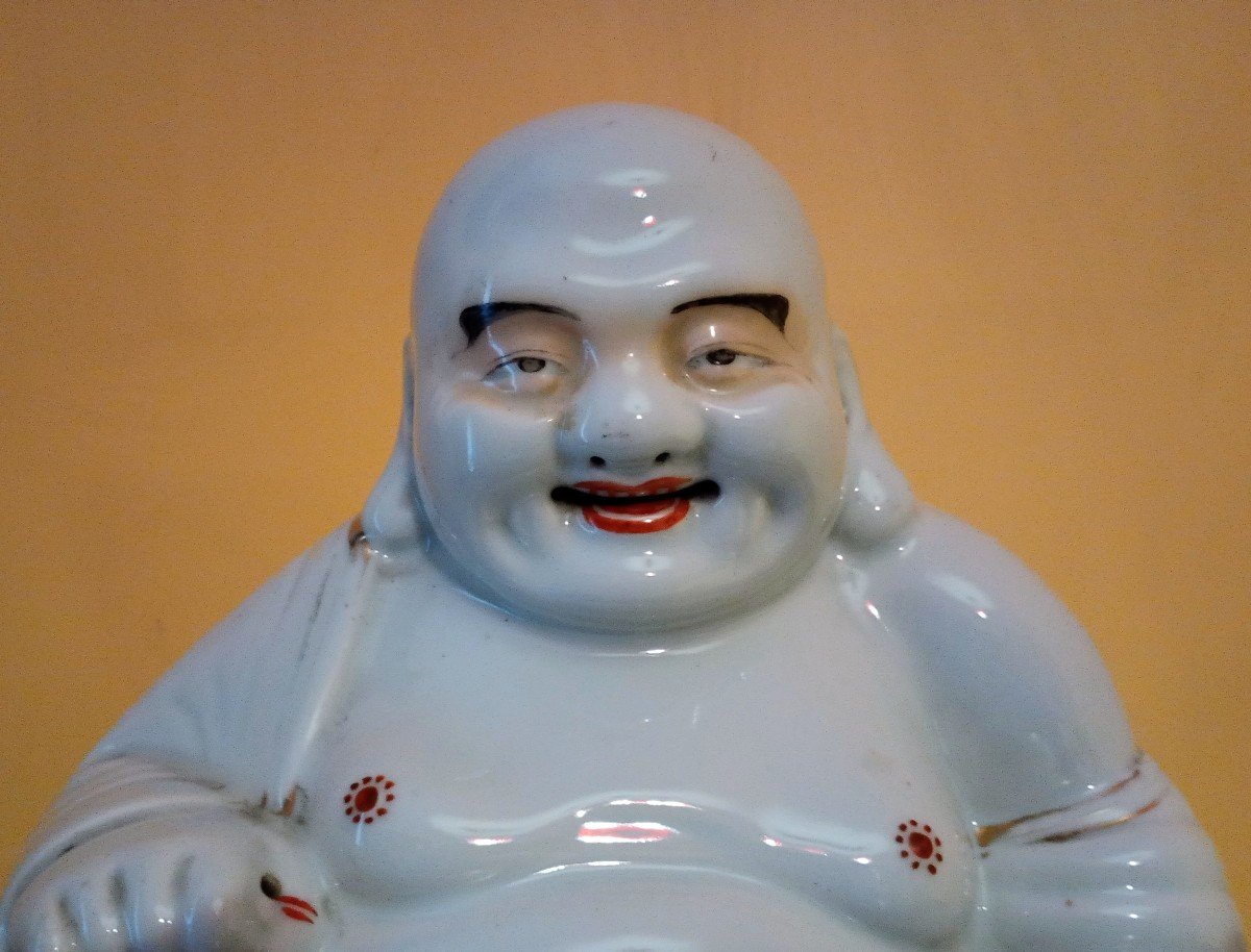 Chine - Statue de Bouddha en porcelaine-photo-3