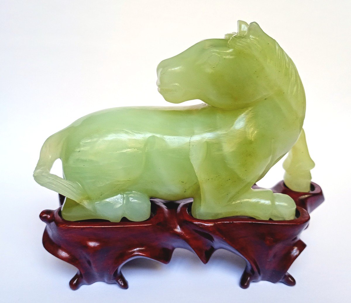 China - Celadon Nephrite Jade Horse