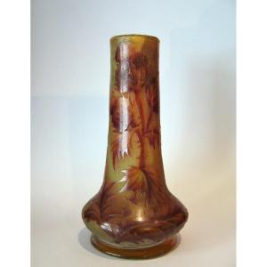 Daum Vase With Lorraine Thistles