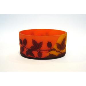 Glass Paste Cup, Signed Richard