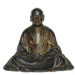 Statuette d'un Maître Zen, Japon 