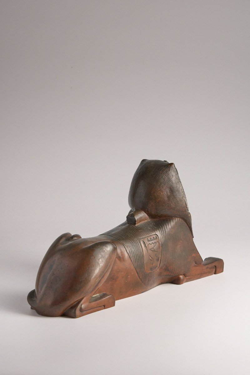 Egyptomania Bronze Of A Sphinx -photo-3