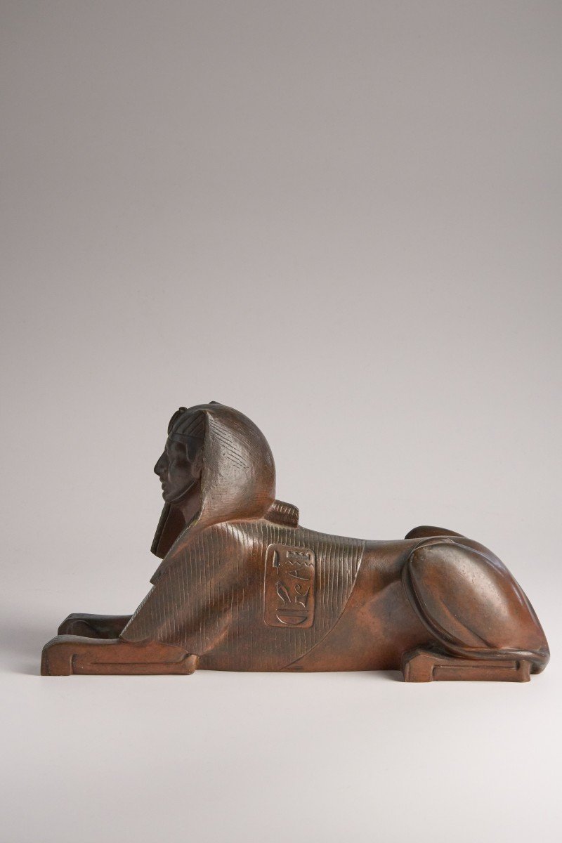 Egyptomania Bronze Of A Sphinx 