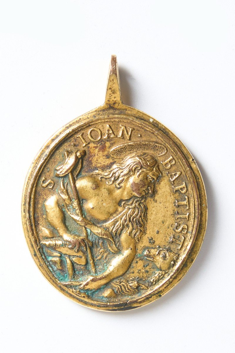 Gilded Bronze Medal - St John The Baptist